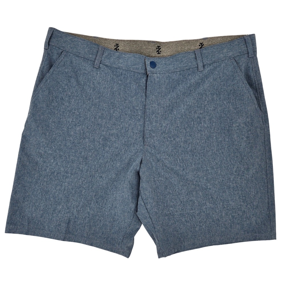 IZOD 42W Saltwater Performance Shorts Mens Blue Heathered Golf Stretch